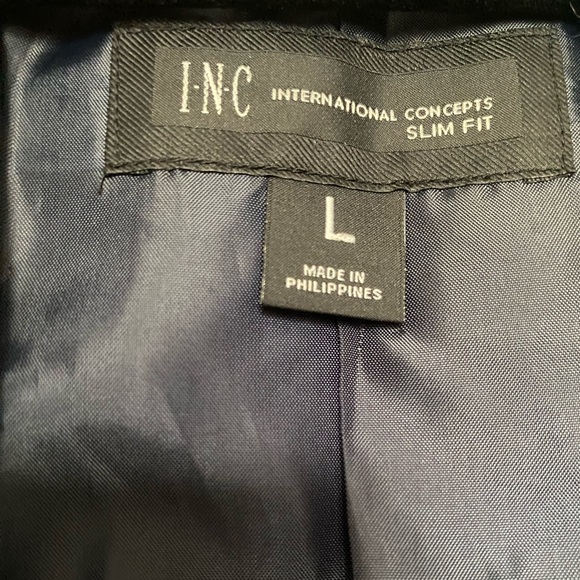 Men’s INC Slim Fit Navy Blue Blazer, L - Picture 4 of 5